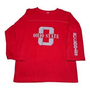 Vintage 70s 80s Artex Ohio State University Buckeyes 3/4 Sleeve Shirt Adult‎ L